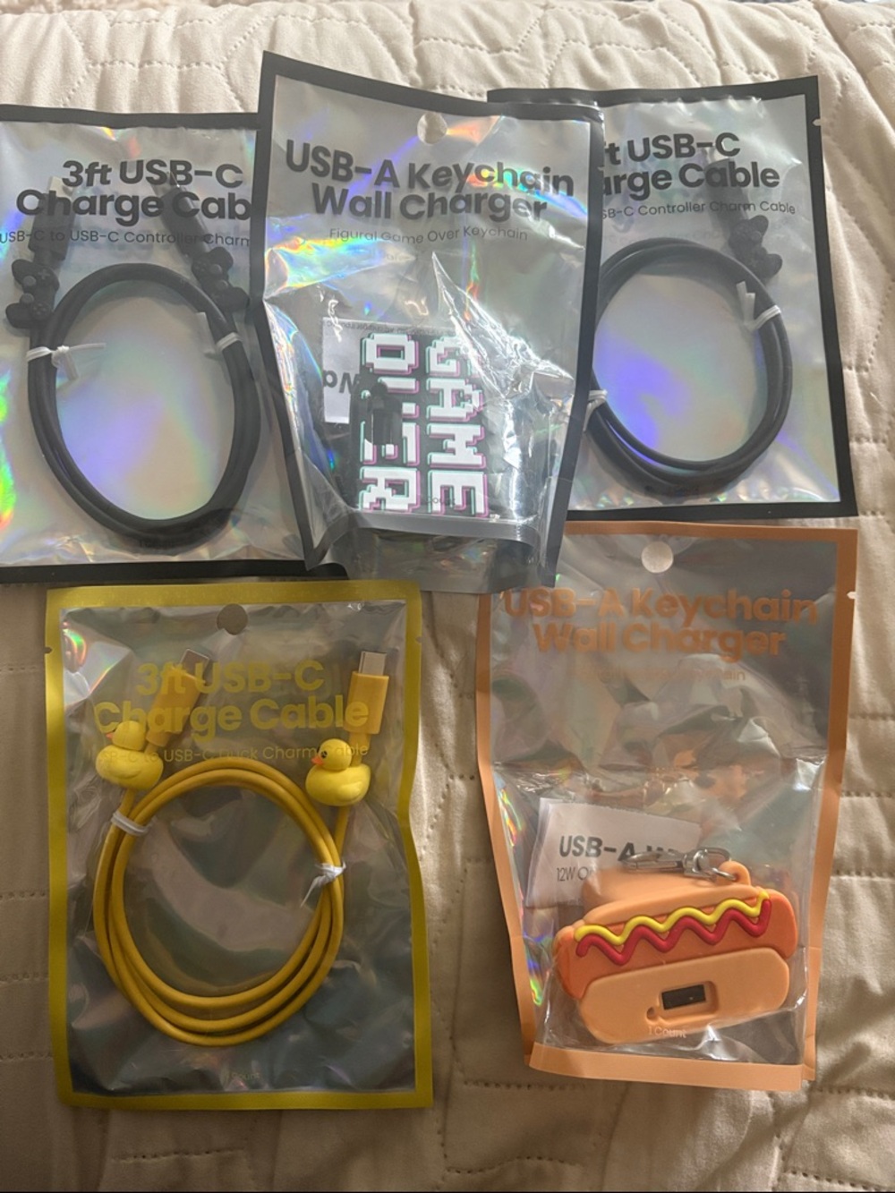 Charger cable and wall plug bundle